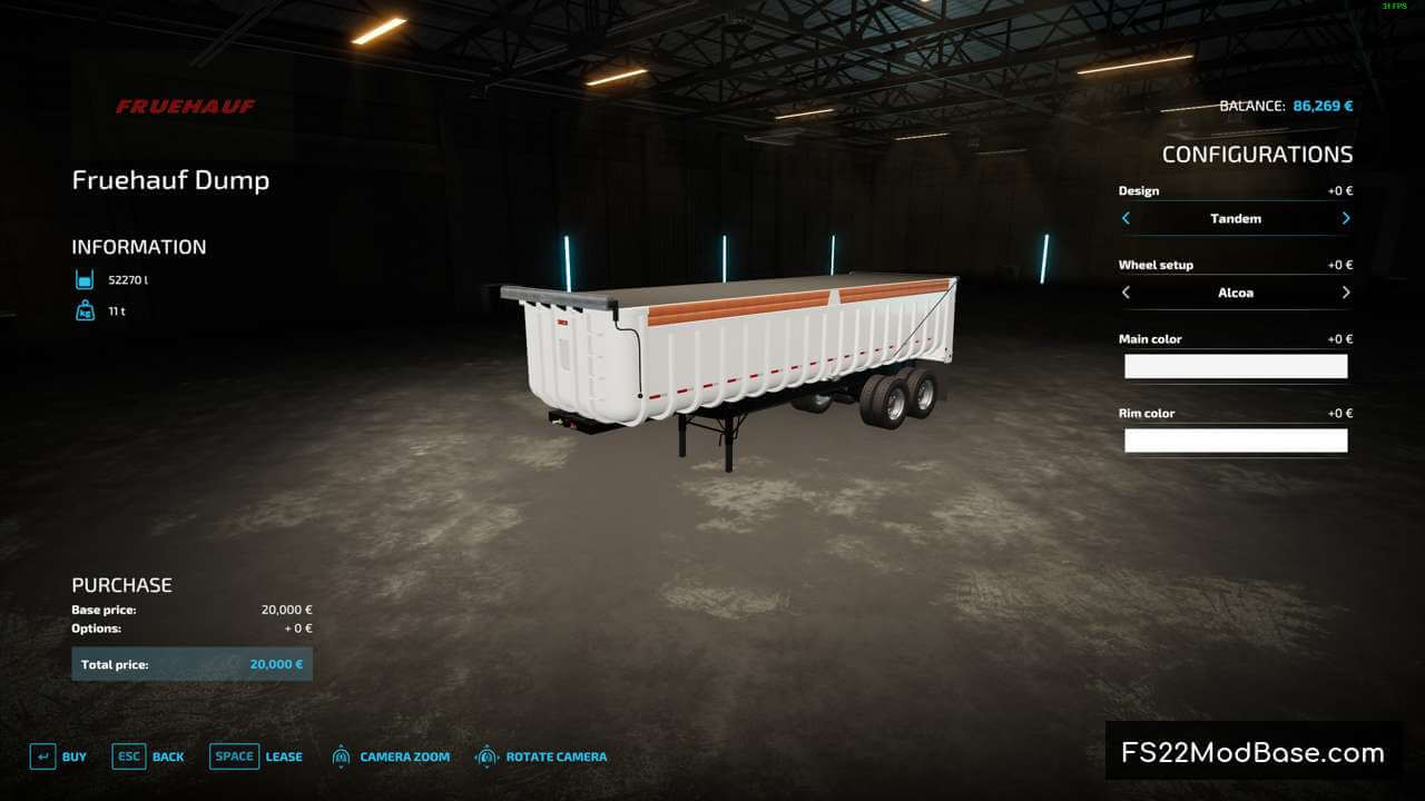 1973 Fruehauf Dump Trailer