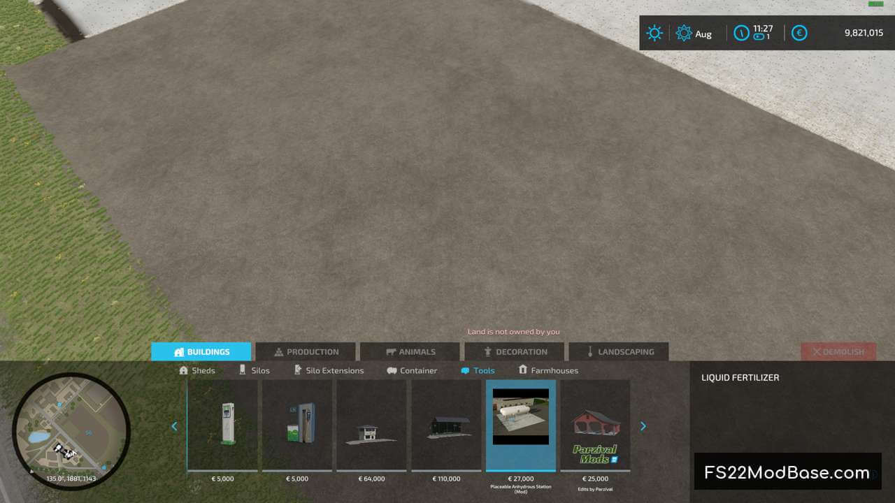 Placeable Anhydrous Station