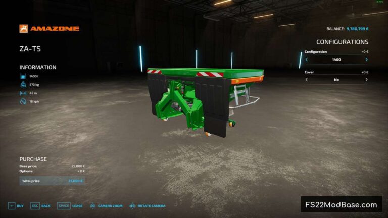 Amazone ZATS 3200 Lime added - Farming Simulator 22 Mod | LS22 Mod ...