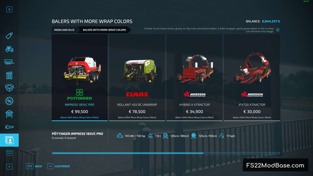 Balers With More Wrap Colors