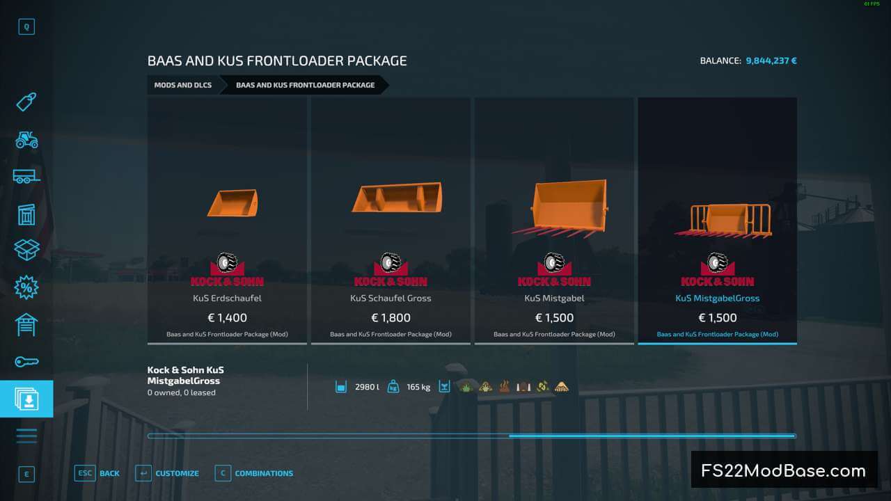 Baas and KuS Frontloader Package