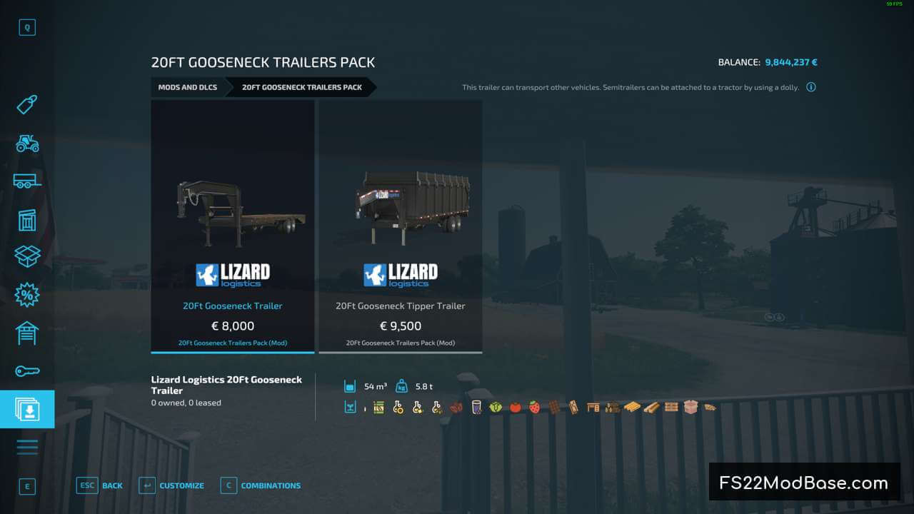 20Ft Gooseneck Trailers Pack - Farming Simulator 22 Mod | LS22 Mod ...