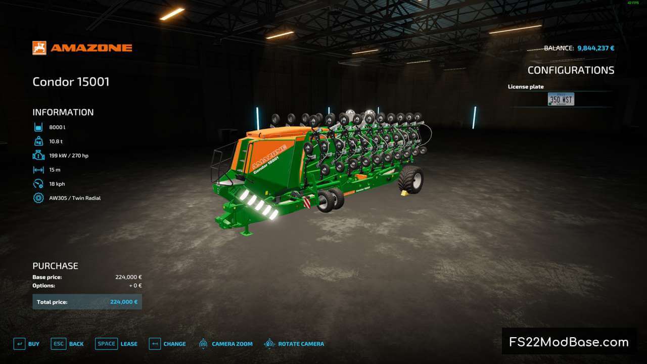 Amazone Condor 15001