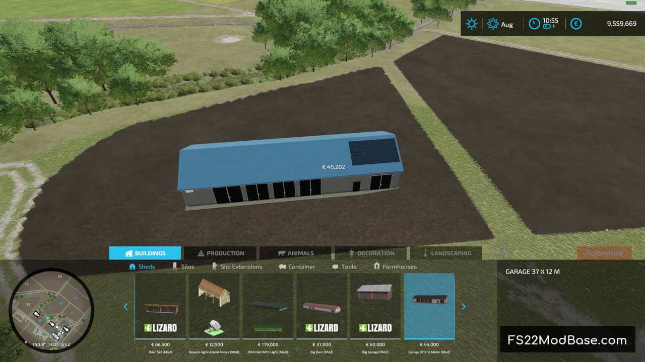 Garage 37 X 12 Meter