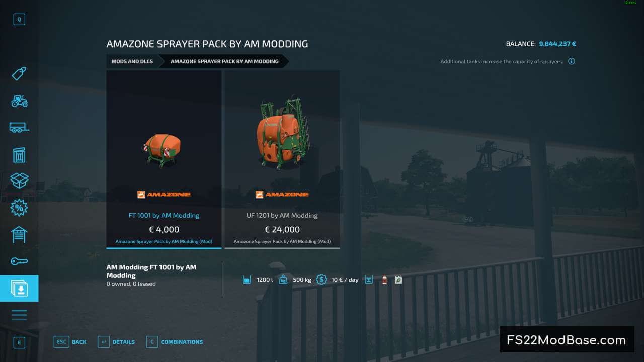 Amazone Sprayer Pack by AM Modding