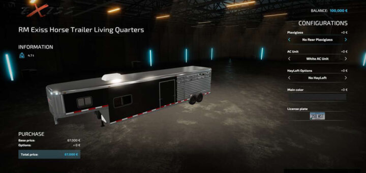 RM Exiss Horse Trailer Living Quarters