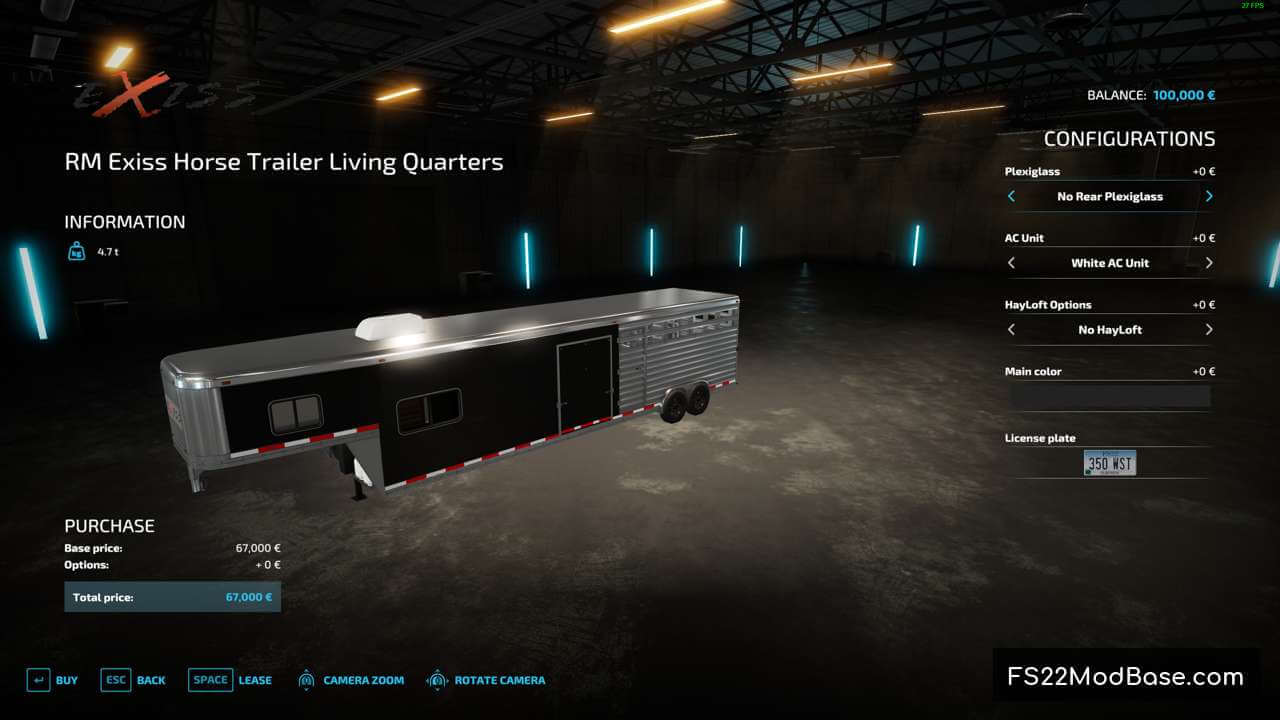 RM Exiss Horse Trailer Living Quarters