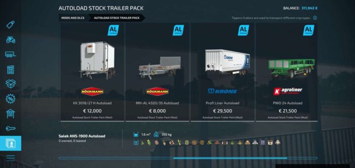 Autoload Stock Trailer Pack