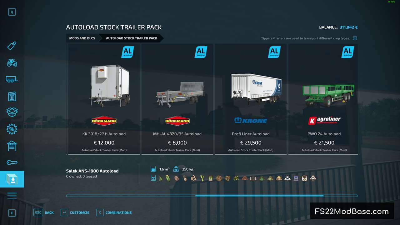 Autoload Stock Trailer Pack - Farming Simulator 22 Mod | LS22 Mod ...