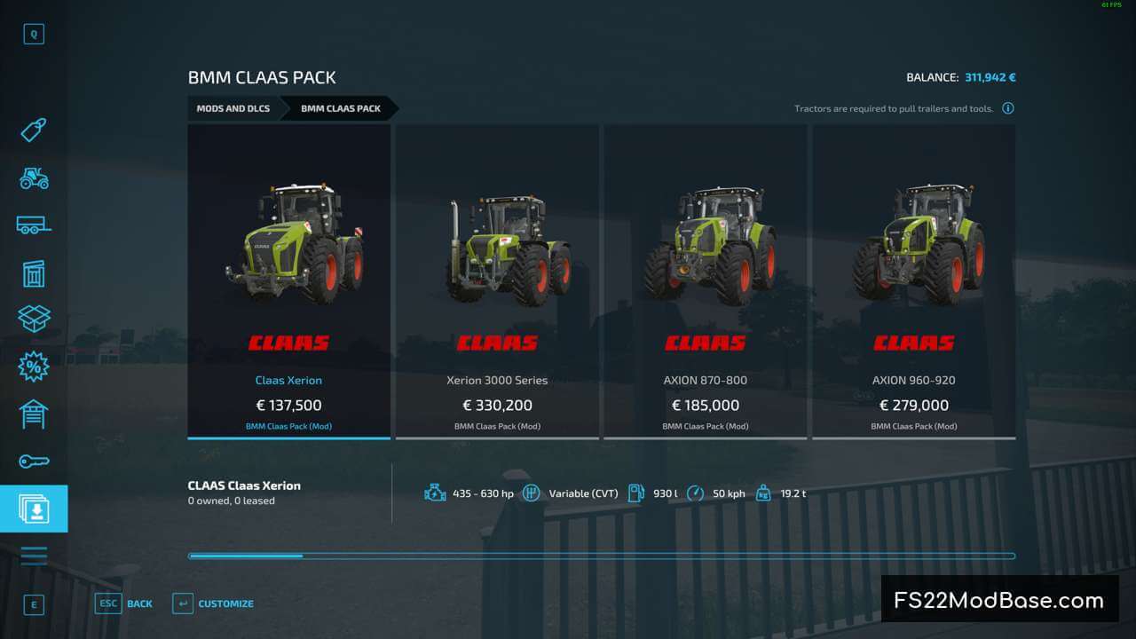 BMM Claas Pack