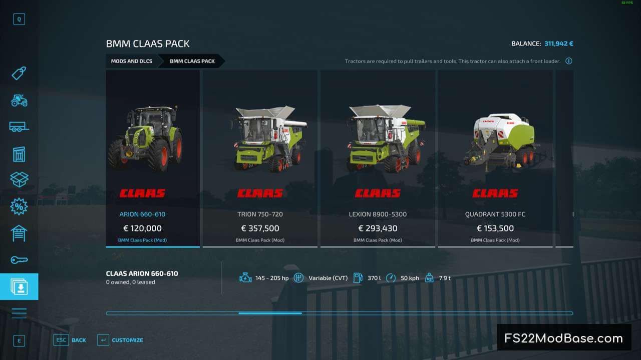 BMM Claas Pack