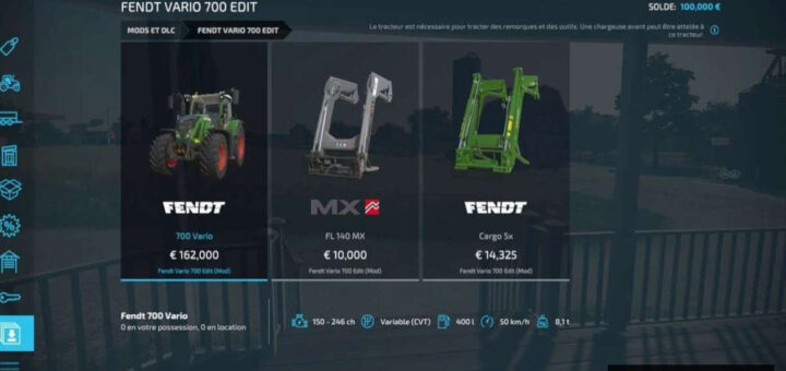 Fendt Vario 700 Edit