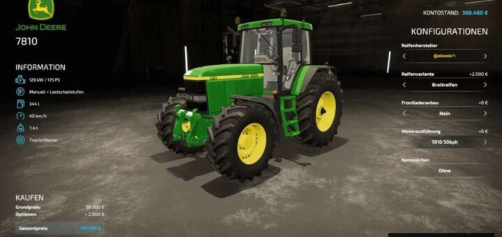 John Deere 7810 GearshiftAndSmoke