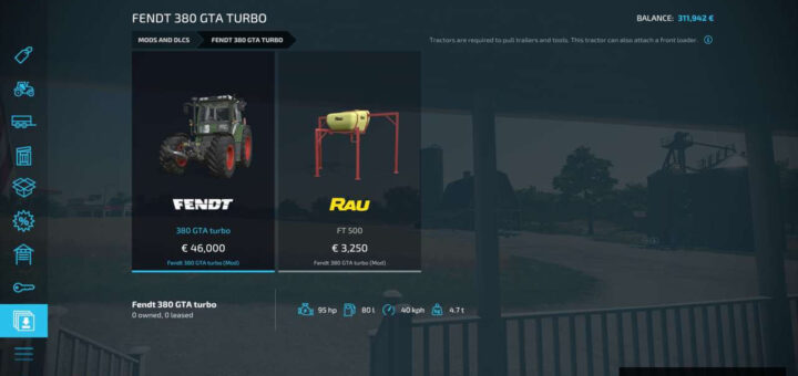 Fendt 380 GTA turbo