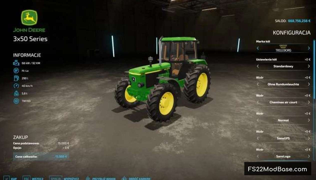 John Deere 3x50