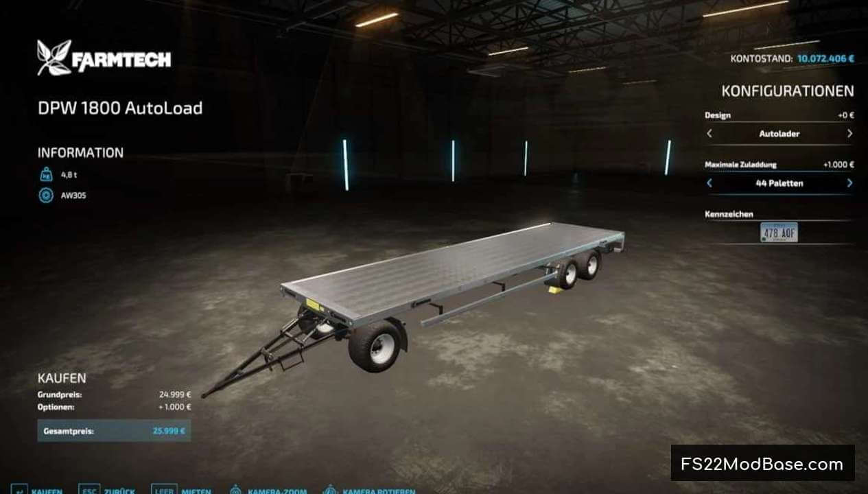 Farmtech DPW 1800 Autoload