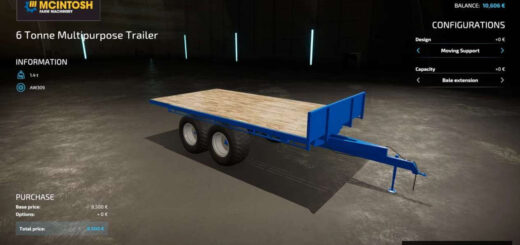 Mcintosh 6 Tonne Autoload Trailer