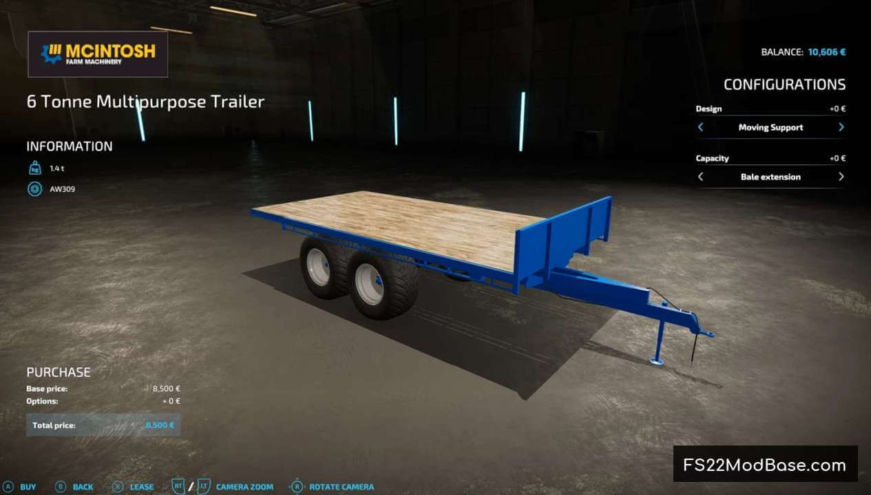 Mcintosh 6 Tonne Autoload Trailer