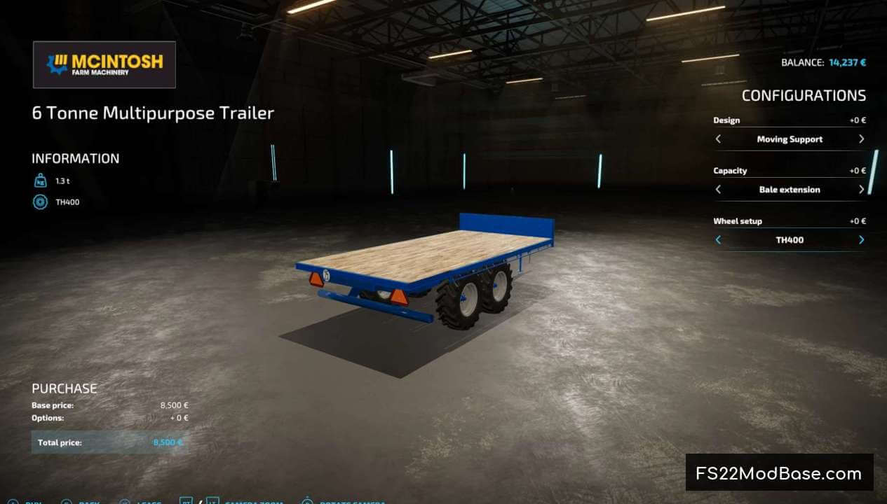 Mcintosh 6 Tonne Autoload Trailer