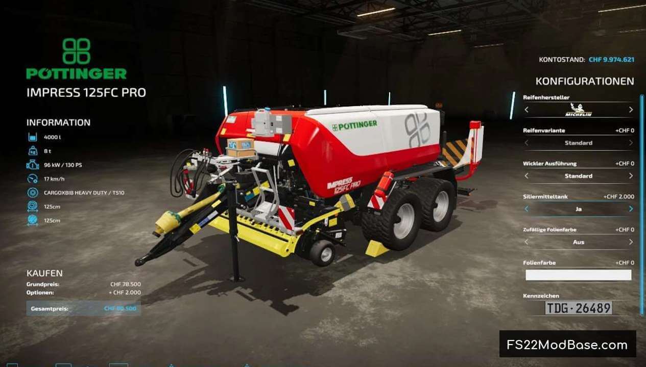 Poettinger Impress 125 FC Pro