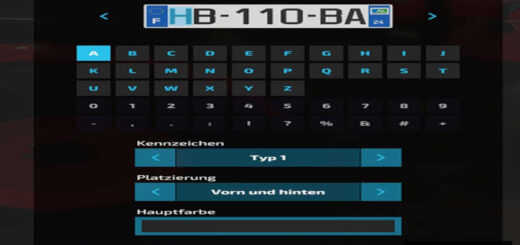 Haut-Beyleron with Licence Plate EU-FR