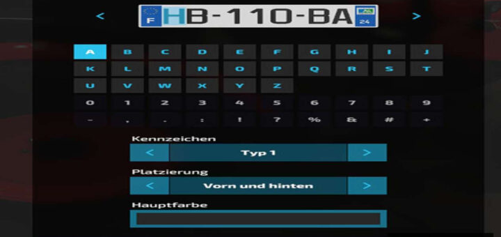 Haut-Beyleron with Licence Plate EU-FR
