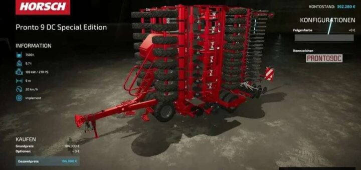 Horsch Pronto 9DC Special Edition