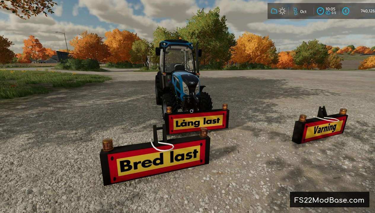 Bred Lang Varnings Skylt